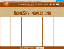 Tablet Screenshot of homespyinspections.com